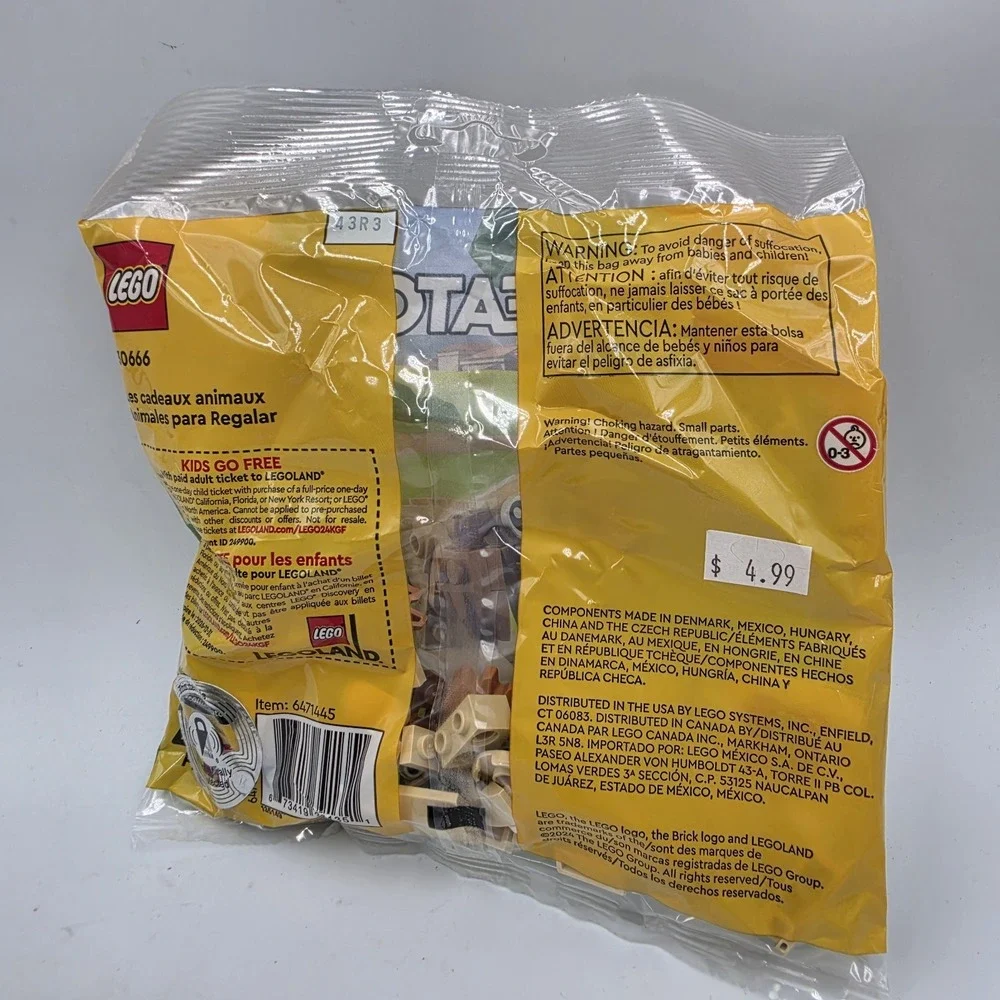 LEGO CREATOR Cocker Spaniel Dog Polybag 30666 (SEALED) 3in1 75pc Squirrel Sloth